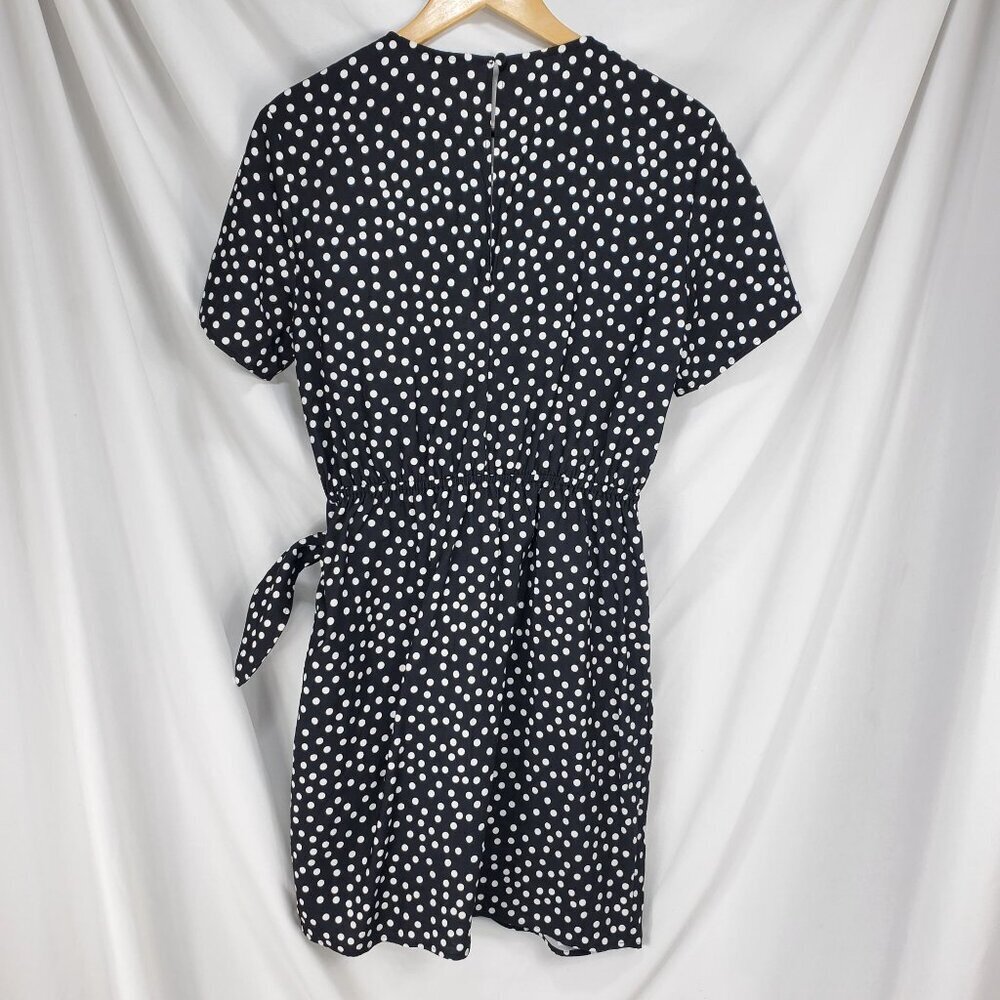 Paris Atelier & Other Stories Women's Black Mini Dress Polka Dot Size 8 (C-7) - Picture 2 of 16